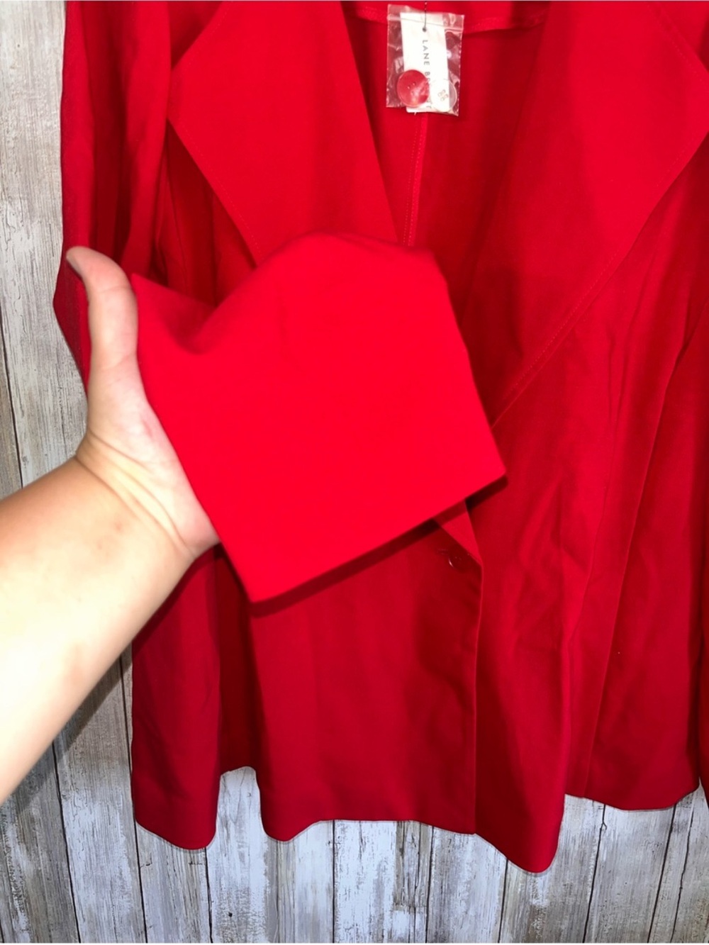Lane Bryant Red Blazer Jacket Plus Size 20 Stretch Career Office NWT - Picture 3 of 7